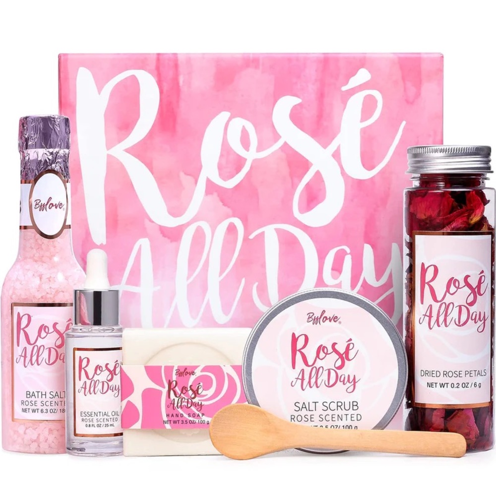 Pink Rose All Day Luxury Bubble Bath Roses Gift Set